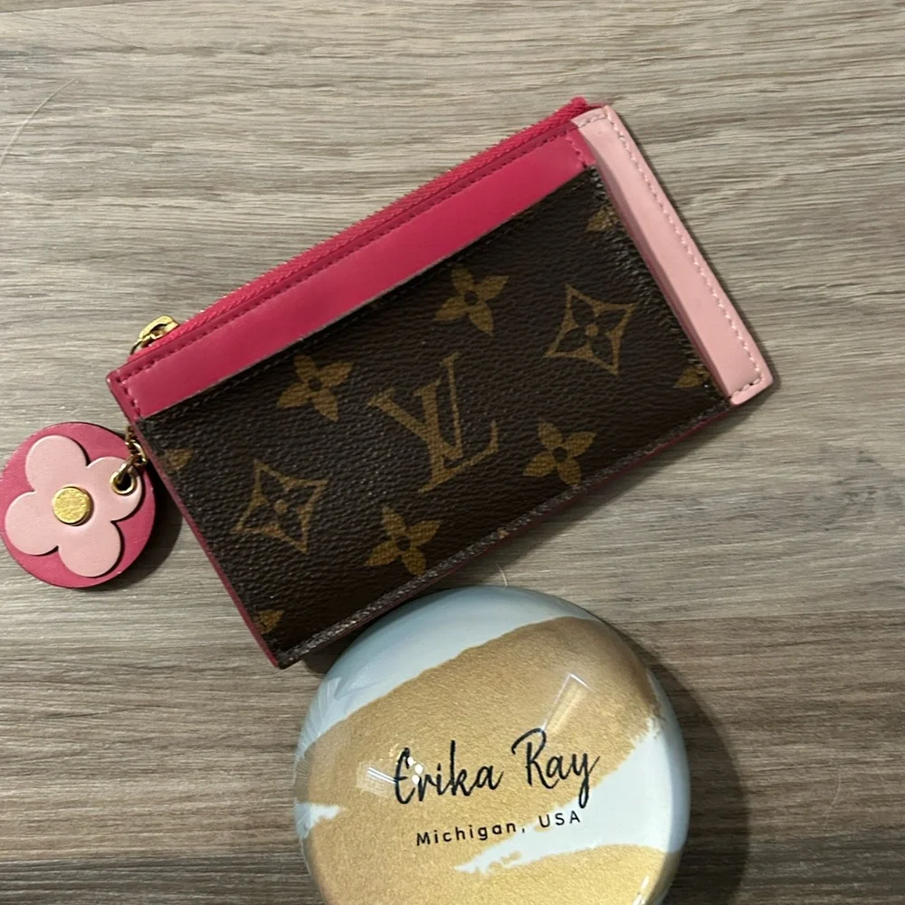 Louis Vuitton‎ Monogram Porte Carte Zip Coin Case Card Wallet